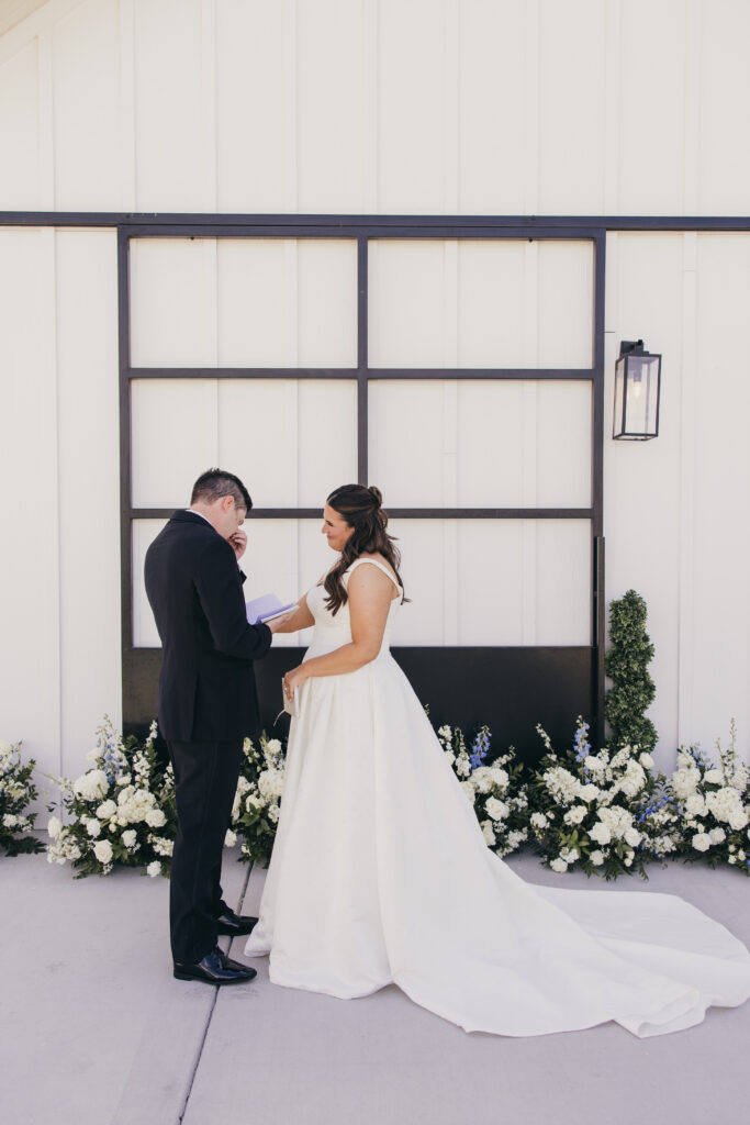 private vows, intimate wedding moments
