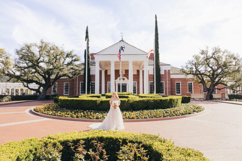 Bride portrait at Sherwood Country Club wedding editorial in Thousand Oaks California
