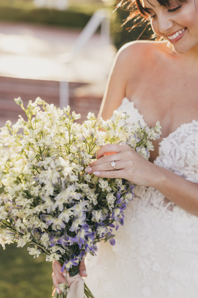 Bride portrait at Sherwood Country Club wedding editorial in Thousand Oaks California
