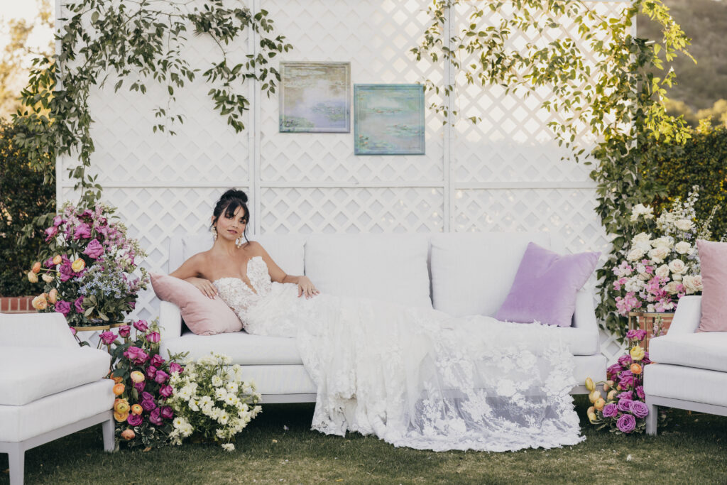 Bride portrait at Sherwood Country Club wedding editorial in Thousand Oaks California
