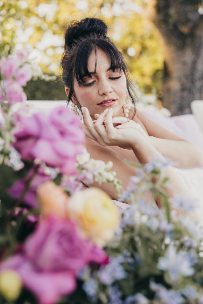 Bride portrait at Sherwood Country Club wedding editorial in Thousand Oaks California
