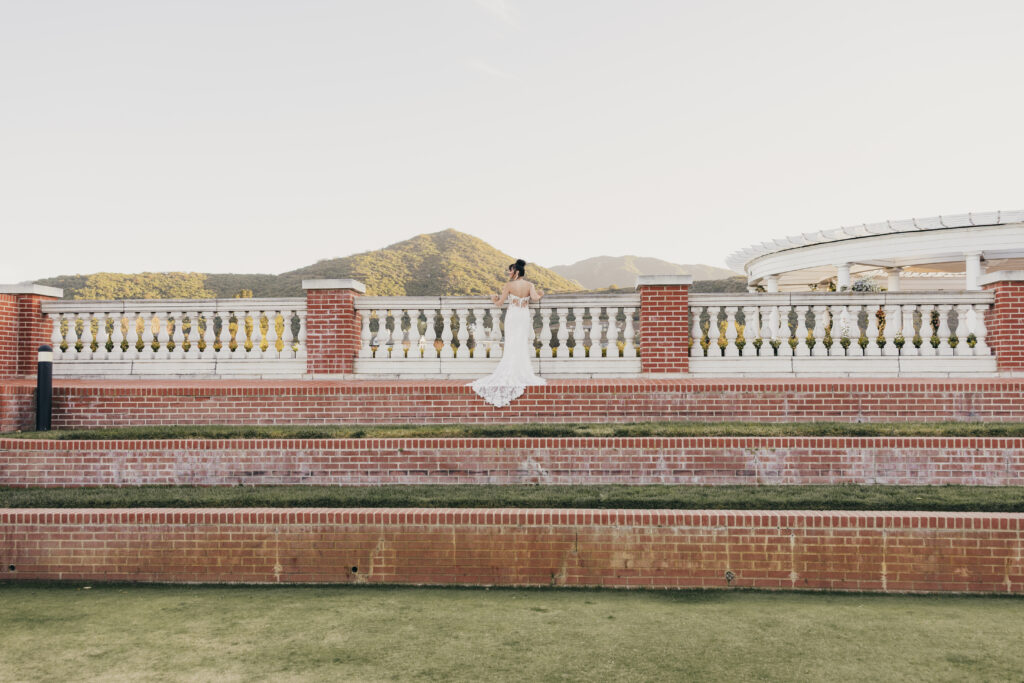 Bride portrait at Sherwood Country Club wedding editorial in Thousand Oaks California
