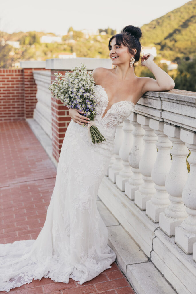 Bride portrait at Sherwood Country Club wedding editorial in Thousand Oaks California
