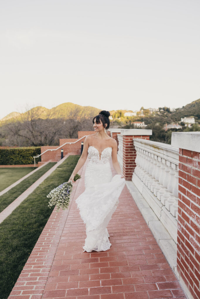 Bride portrait at Sherwood Country Club wedding editorial in Thousand Oaks California
